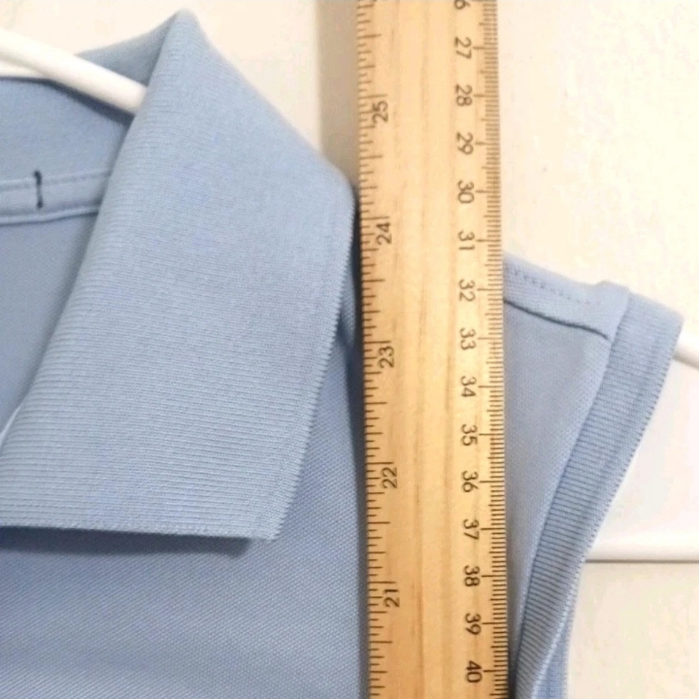 RLX Ralph Lauren Women's Polo Shirt Blue Sleeveless Snaps No Size Tag - Est Sz S - Picture 9 of 13